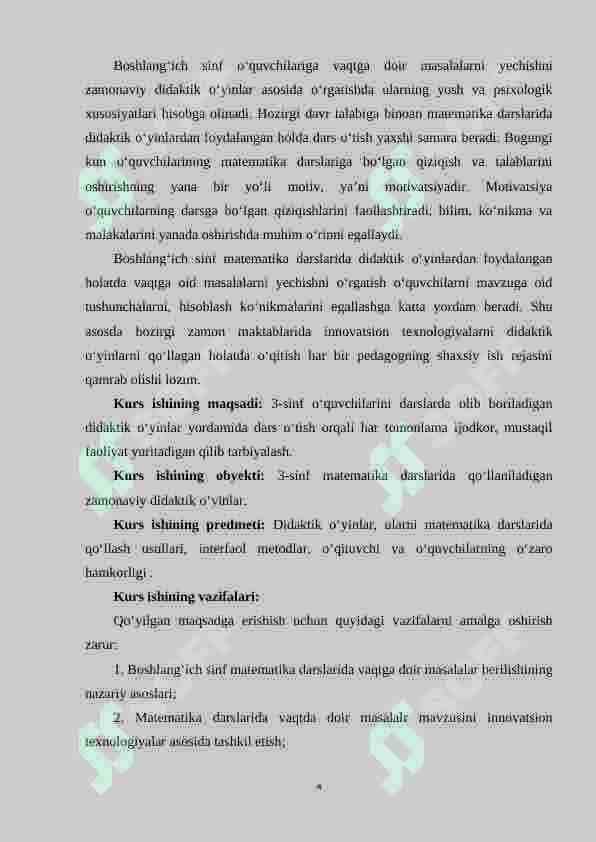 3-sinf o‘quvchilariga vaqtga doir masalalarni yechishni o‘rgatishda didaktik o‘yinlardan foydalanish 4
