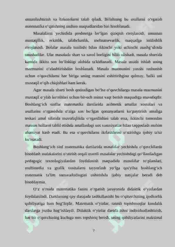 3-sinf o‘quvchilariga vaqtga doir masalalarni yechishni o‘rgatishda didaktik o‘yinlardan foydalanish 7