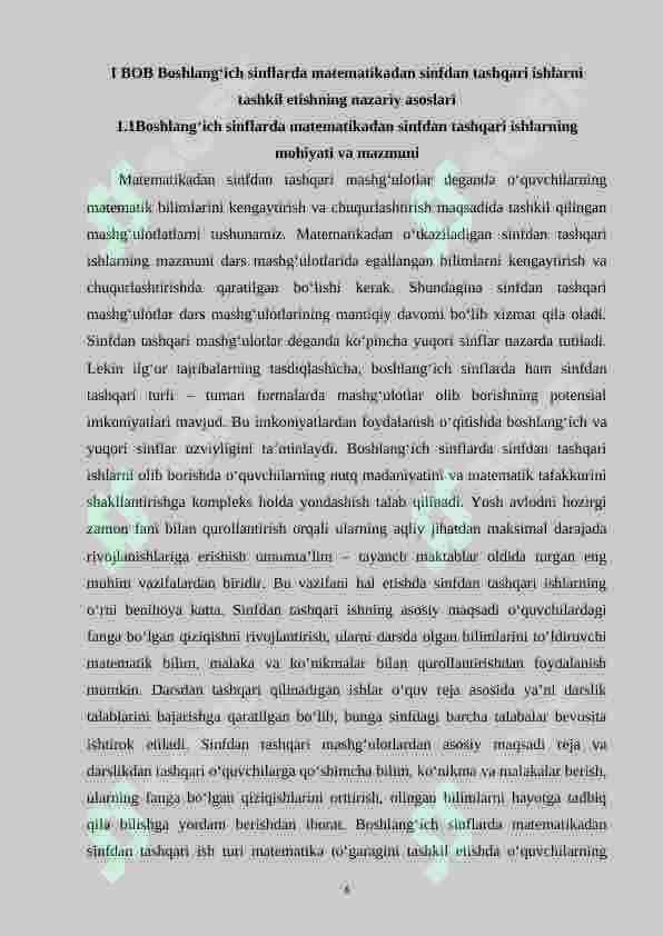 Boshlang‘ich sinfda matematikadan mustaqil ishlarni tashkil etishda og‘zaki topshiriqlardan foydalanish metodikasi  (2-sinf) 6