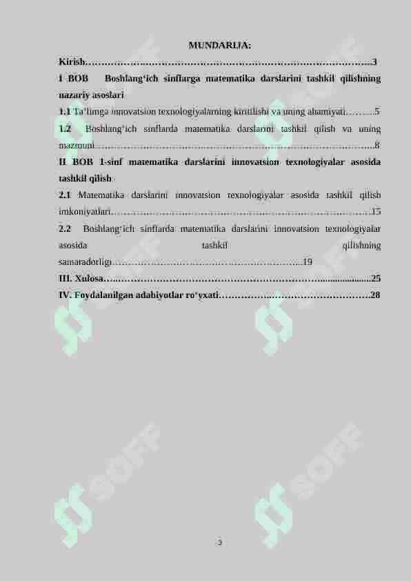 1-sinf matematika darslarini innovatsion texnologiyalar asosida tashkil qilish 2