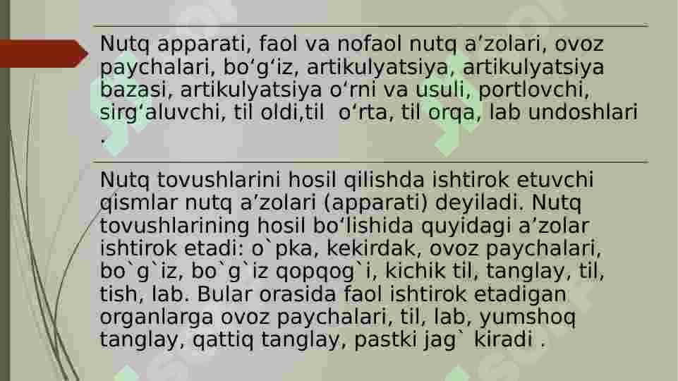 Nutq apparati va uning tuzilishi 2