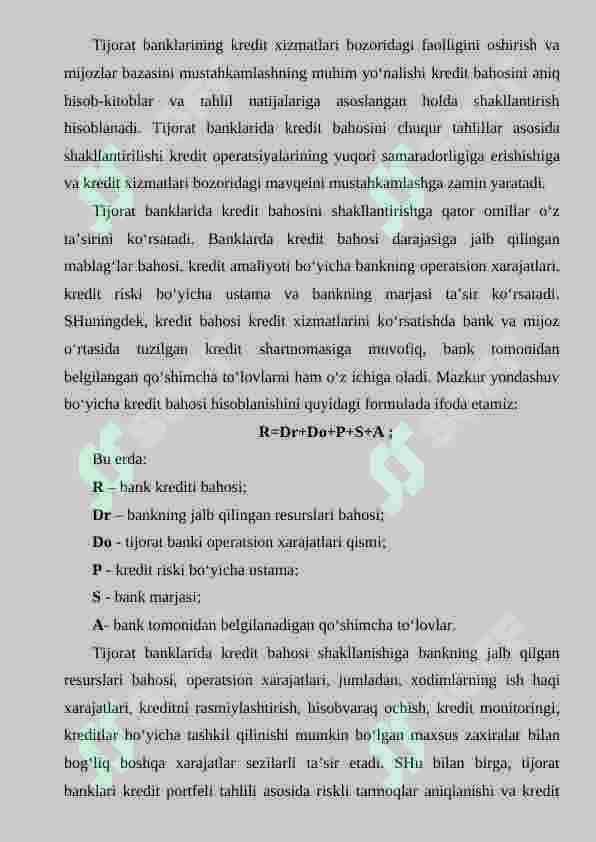 Kredit bo'yicha foiz stavkalari va ularga ta'sir qiluvchi omillar 4