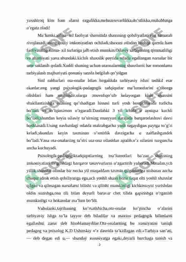 Guruh rahbarining ota-onalar bilan olib boradigan ish shakllari 3