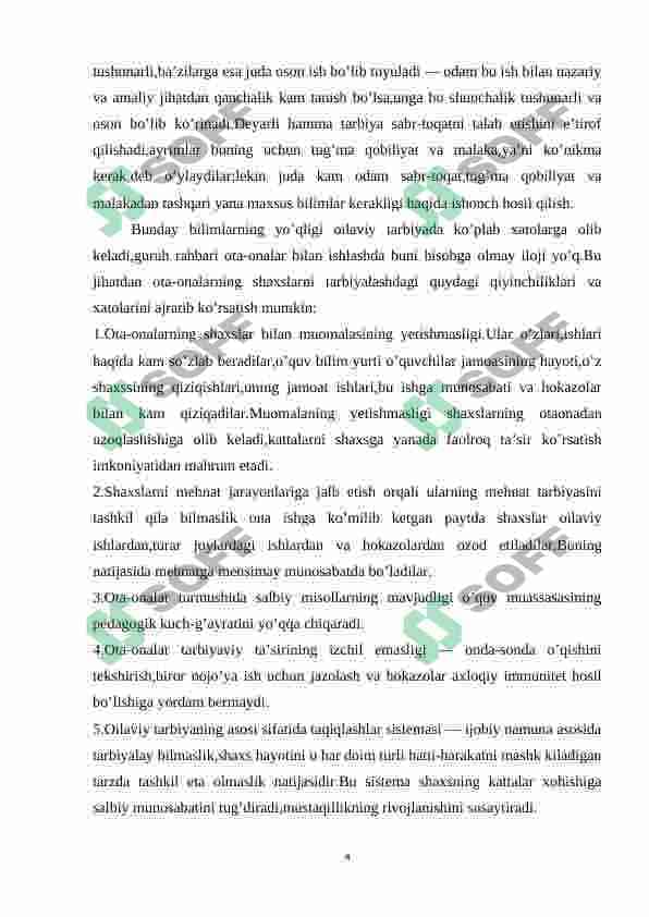 Guruh rahbarining ota-onalar bilan olib boradigan ish shakllari 4