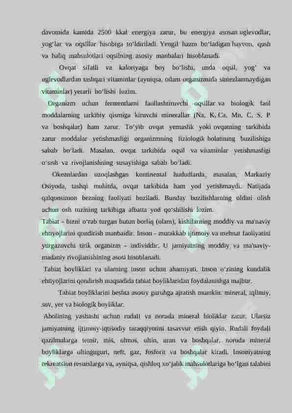 Insonning ekalogik muhitga moslashishi 4