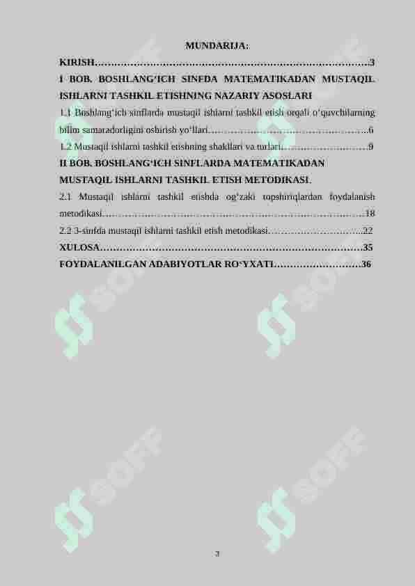 Boshlang‘ich sinfda metematikadan mustaqil ishlarni tashkil etishda og‘zaki topshiriqlardan foydalanish metodikasi (3-sinf misolida) 2