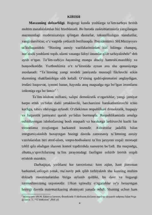 Boshlang‘ich sinfda metematikadan mustaqil ishlarni tashkil etishda og‘zaki topshiriqlardan foydalanish metodikasi (3-sinf misolida) 3