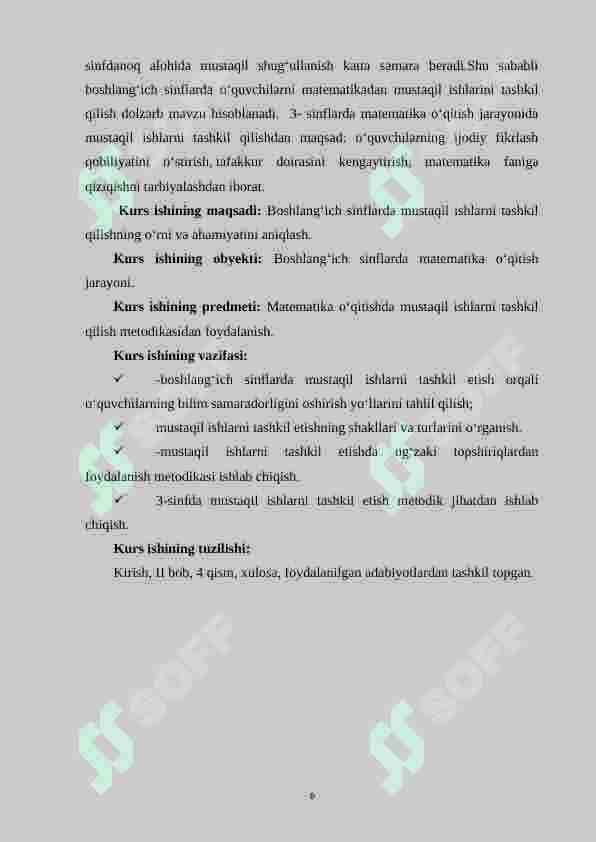 Boshlang‘ich sinfda metematikadan mustaqil ishlarni tashkil etishda og‘zaki topshiriqlardan foydalanish metodikasi (3-sinf misolida) 5
