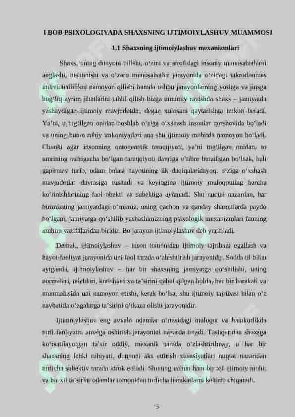 SHAXSNING IJTIMOIYLASHUVIDA TARBIYANING O’RNI 5