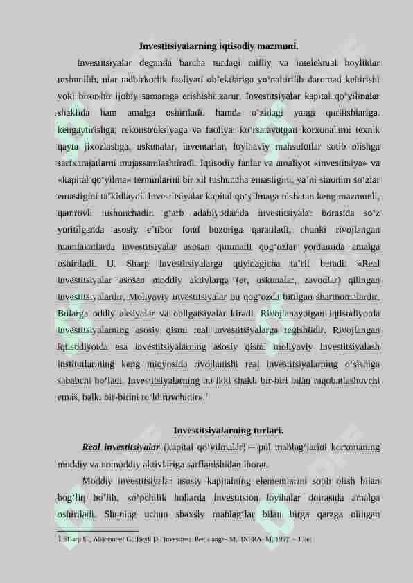 IQTISODIY RIVOJLANISHNI TA’MINLASHDA QULAY INVESTITSION MUHITNING YARATILISHI 2