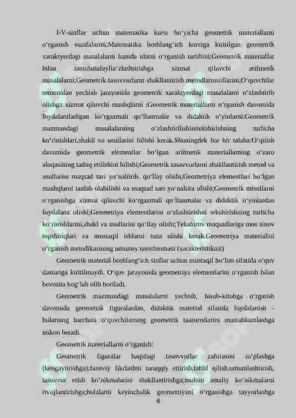 Boshlang‘ich sinf matematika darslarida geometrik materiallaridan foydalanib arifmetik amallarni o‘rgatish metodikasi 6