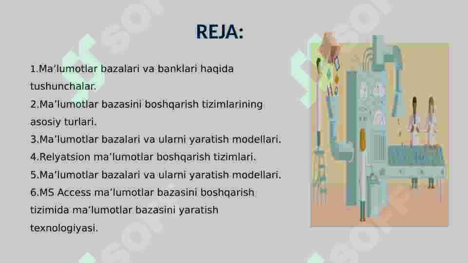 MA’LUMOTLAR BAZALARI BILAN ISHLASH TEXNOLOGIYALARI 2
