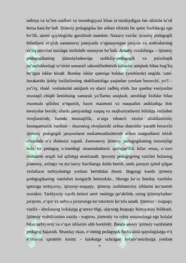 Ijtimoiy pedagogika fanining joriy etilishi. 4