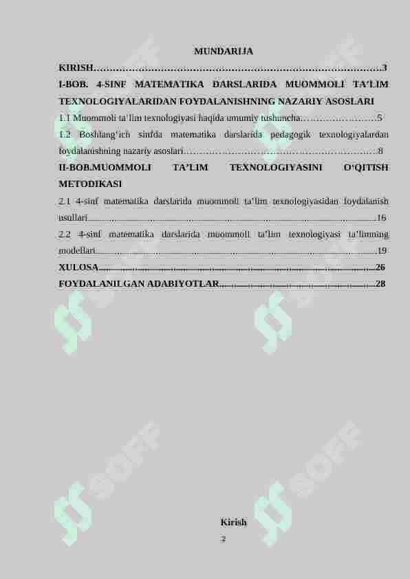 4-sinf matematika darslarida muommoli ta’lim texnologiyasidan foydalanish metodikasi 2