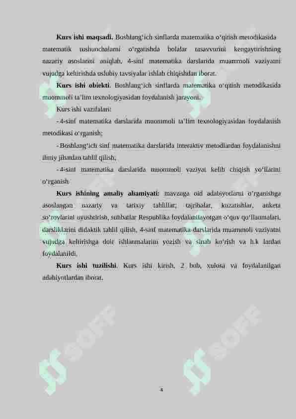 4-sinf matematika darslarida muommoli ta’lim texnologiyasidan foydalanish metodikasi 4