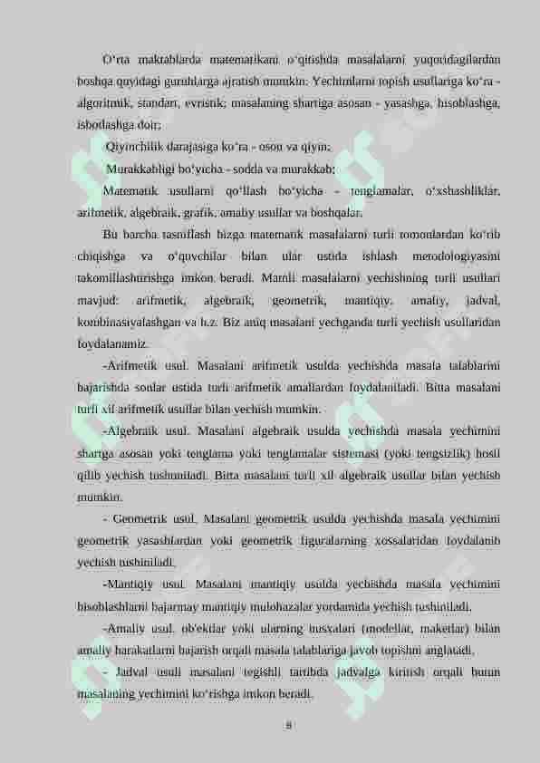 3-sinf matematika darslarida iqtisodiy masalalarni o‘rgatishda tarkibli masalalardan foydalanish metodikasi 7