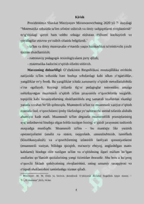 3-sinf matematika darslarida muommoli ta’lim texnologiyasidan foydalanish metodikasi 3