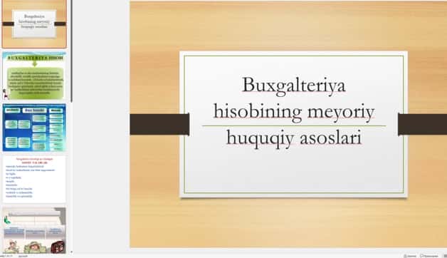 Buxgalteriya hisobining meyoriy huquqiy asoslari 1