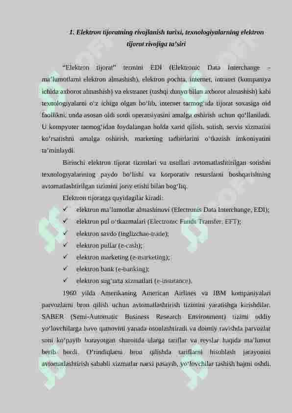 RAQAMLI IQTISSODIYOTDA ELEKTRON TIJORAT BOZORI XUSUSIYATLARI 2