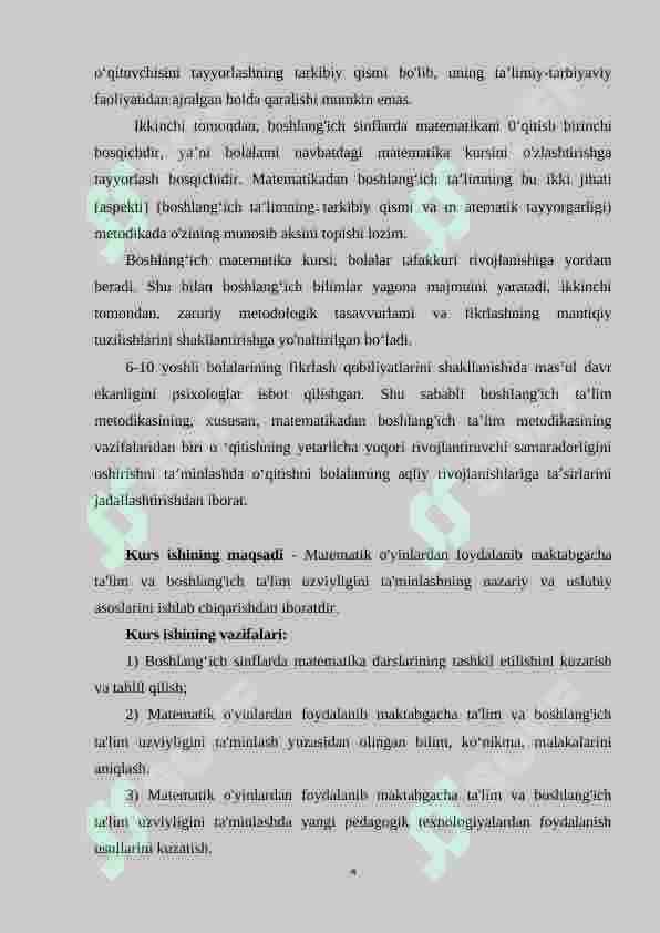 Matematik o‘yinlardan foydalanib maktabgacha ta’lim va boshlang‘ich ta’lim uzviyligini ta’minlashning nazariy asoslari 4