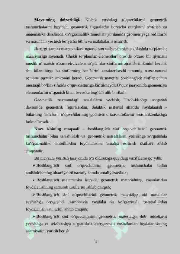 1-sinfda matematikadan geometrik materialni o‘rgatish metodikasi 3