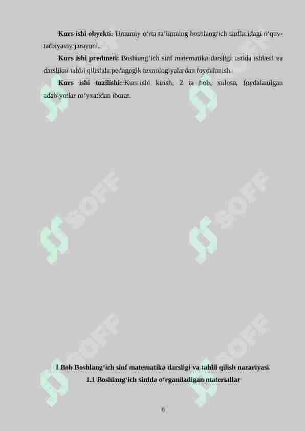 Boshlang‘ich sinf matematika darsligi ustida ishlash va darslikni tahlil qilish metodikasi (1-2 sinflar) 6