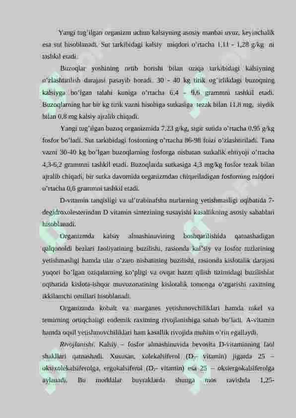 Yovvoyi va mo’ynali hayvonlarda raxit D-gipovitaminoz 2