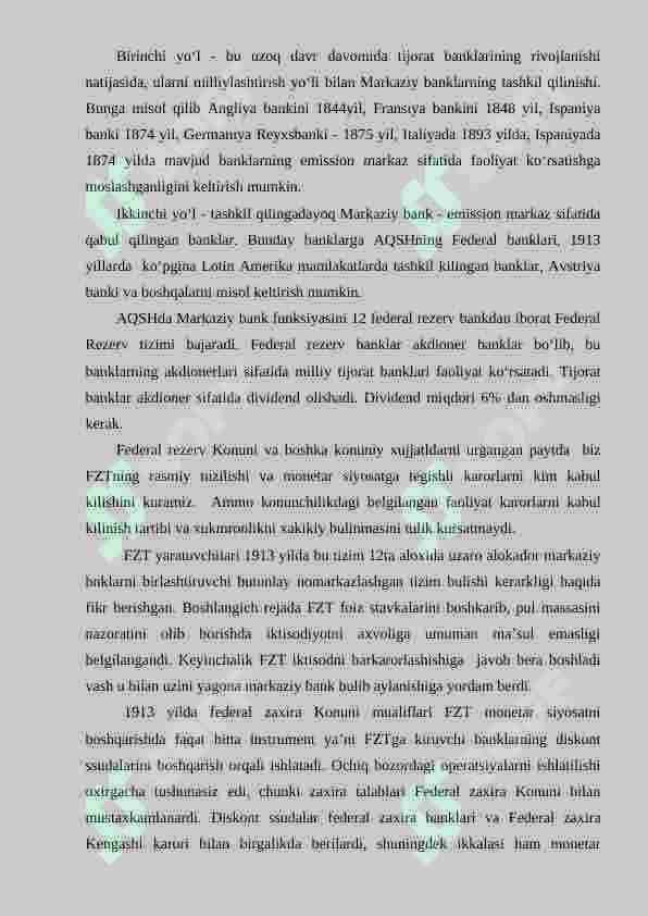 MARKAZIY BANK VA UNING FUNKSIYALARI 6