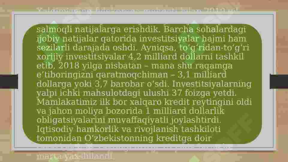 O‘zbekiston Respublikasi Prezidenti Sh. M. Mirziyoyevning keng miqyosli iqtisodiy islohotlari va ularning mazmuni 2