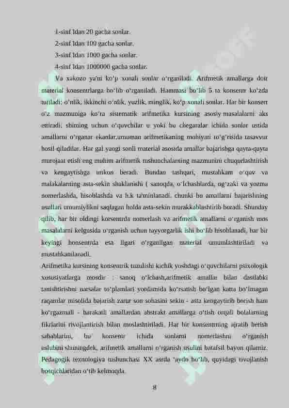 2-sinf o‘quvchilariga arifmetik amallarni o‘rgatishda multimedialardan foydalanish 8