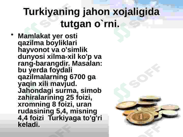 Turkiya davlatining iqtisodiyoti 3