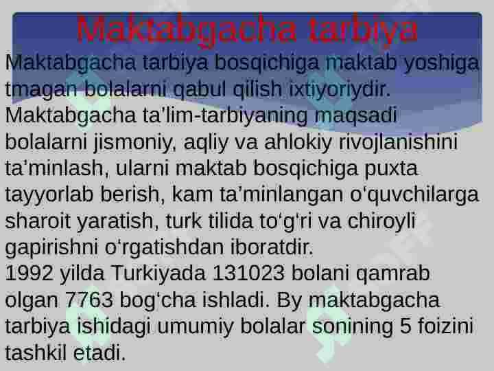 Turkiya ta'lim tizimi va boshqa mamlakatlardan farqi 5
