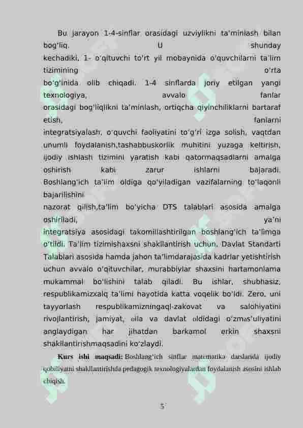 3-sinf o‘quvchilarini masala yechimini tekshirish asosida ijodiy ishlashga o‘rgatish metodikasi 5