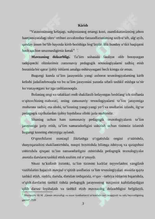 Boshlang‘ich sinf o‘quvchilarining yozuv malakalari ustida ishlash metodikasini takomillashtirish 3