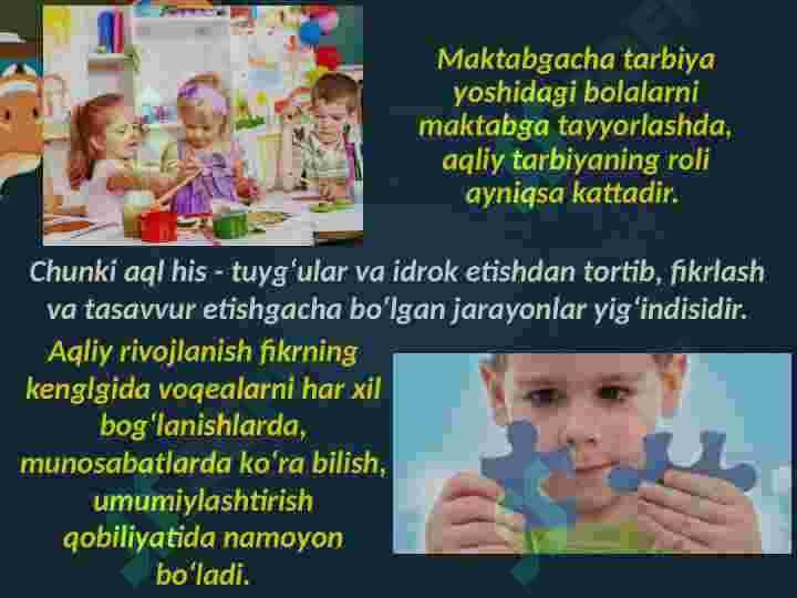 Bolalarda aqliy tarbiya 5