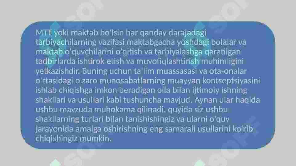 Oila bilan ishlashning asosiy ish shakllari 3