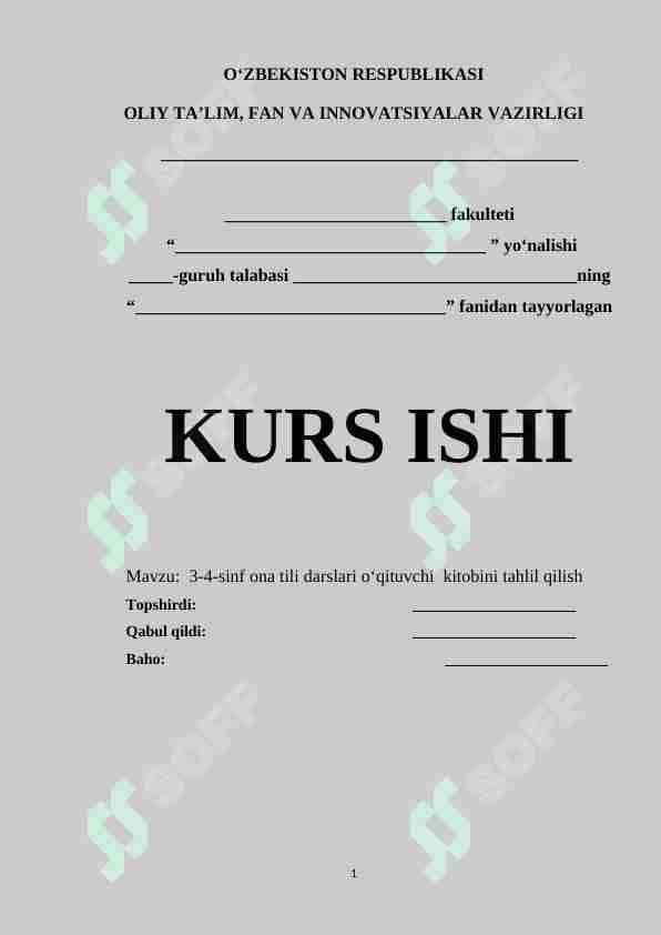 3-4-sinf ona tili darslari o‘qituvchi  kitobini tahlil qilish