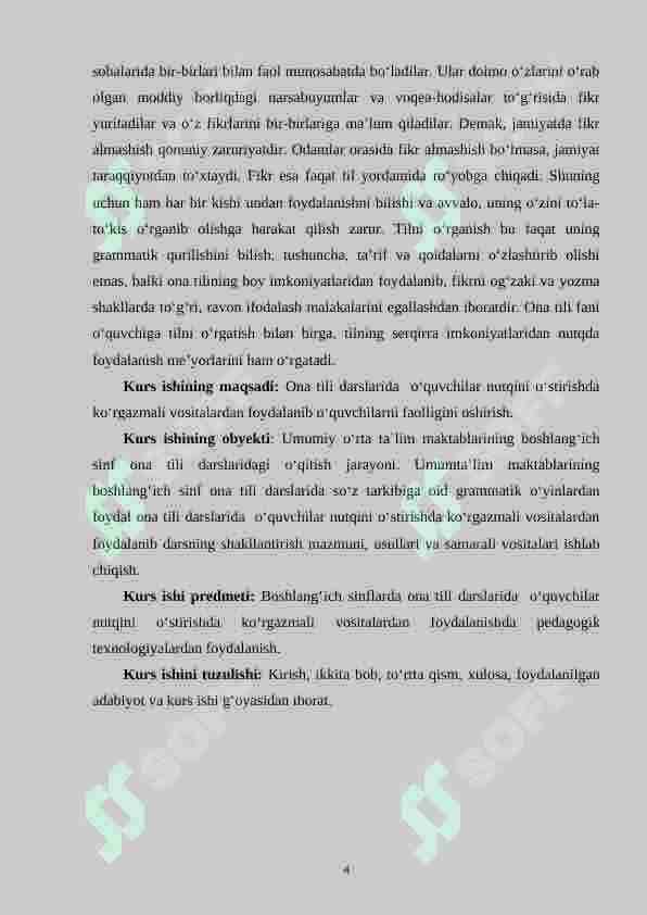 Boshlang‘ich sinf o‘quvchilarini nutqini o‘stirishga oid mashq turlarini ishlab chiqish 4