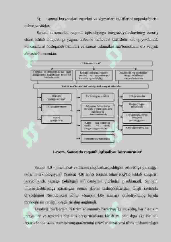 SANOATDA RAQAMLI TEXNOLOGIYALARDAN SAMARALI FOYDALANISH. “SANOAT-4.0” KONSEPSIYASI 3