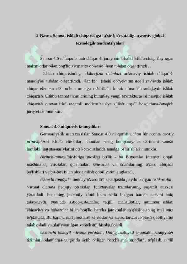 SANOATDA RAQAMLI TEXNOLOGIYALARDAN SAMARALI FOYDALANISH. “SANOAT-4.0” KONSEPSIYASI 7