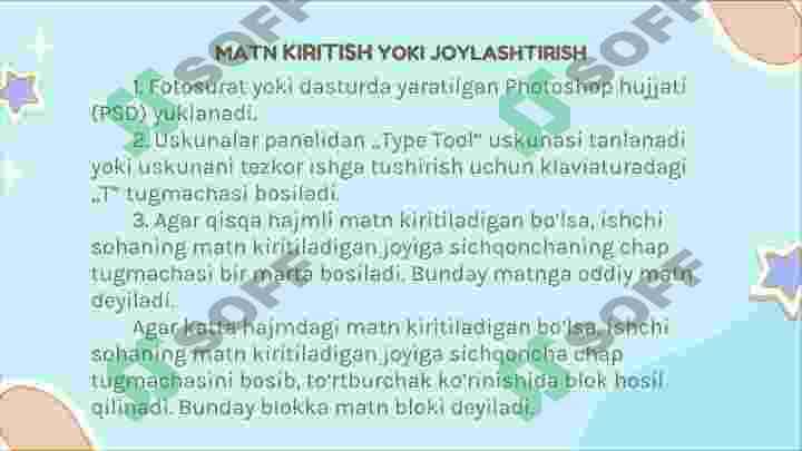 MATNLAR BILAN ISHLASH 3