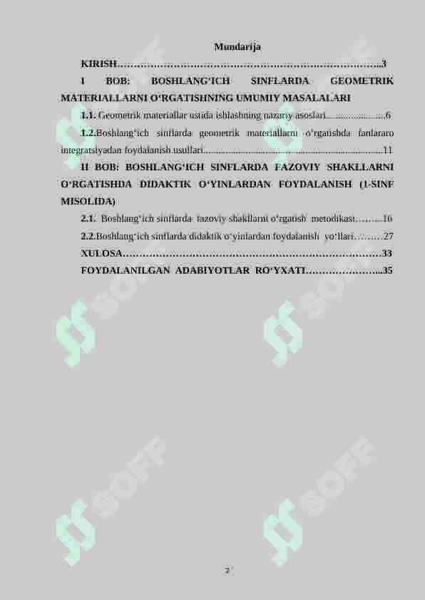 Boshlang‘ich sinflarda fazoviy shakllarni o‘rgatishda didaktik o‘yinlardan foydalanish metodikasi (1-sinf misolida) 2