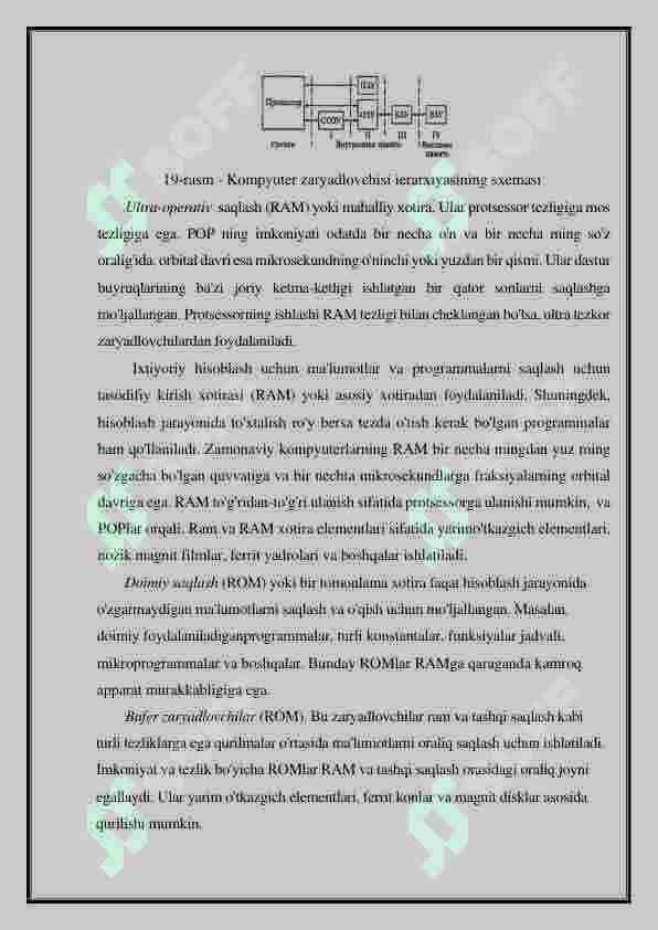 Xotirali va o’zaro kompyuterni tashkillashtirish usullari 3