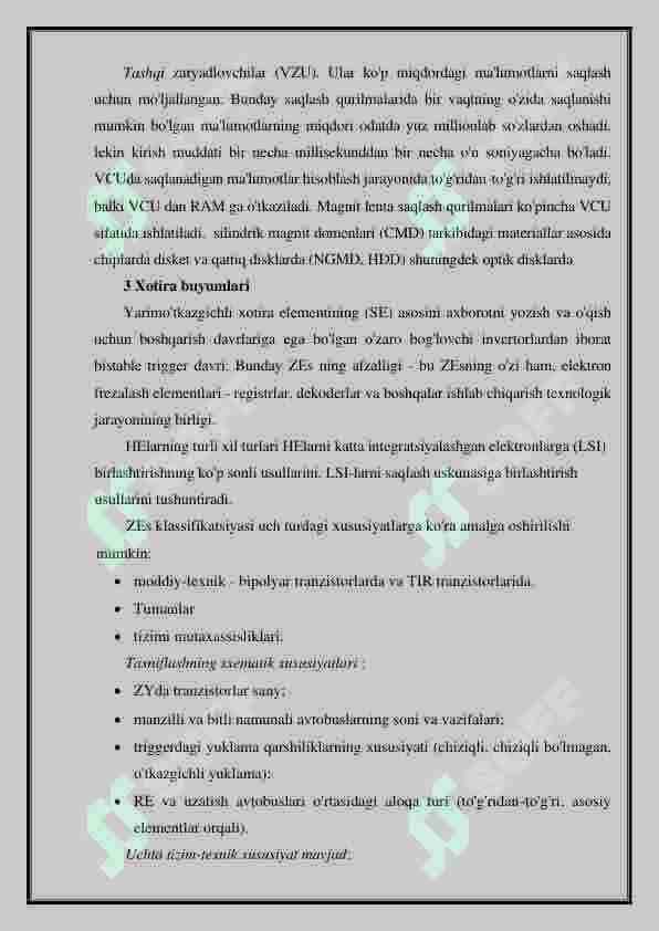 Xotirali va o’zaro kompyuterni tashkillashtirish usullari 4