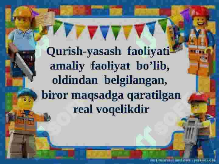 Maktabgacha ta'lim tashkilotlarida qurish yasash 4