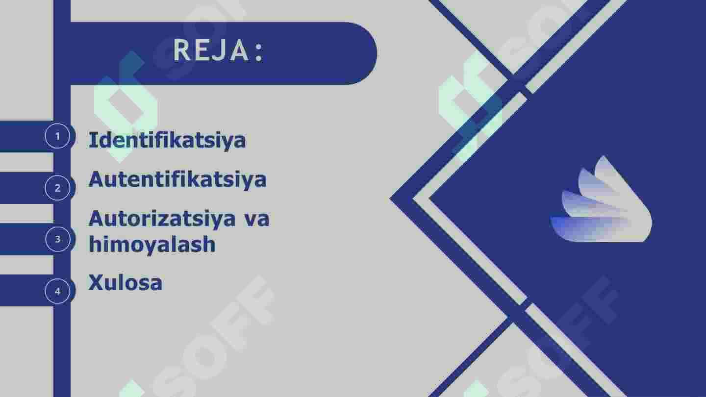 Autentifikatsiya , Autorizatsiya va himoyalasj 2
