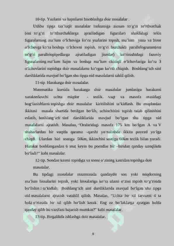 Boshlang‘ich sinf o‘quvchilariga jadvallar yordamida berilgan topshiriqlarni yechishga o‘rgatish metodikasi (2-sinf misolida) 8