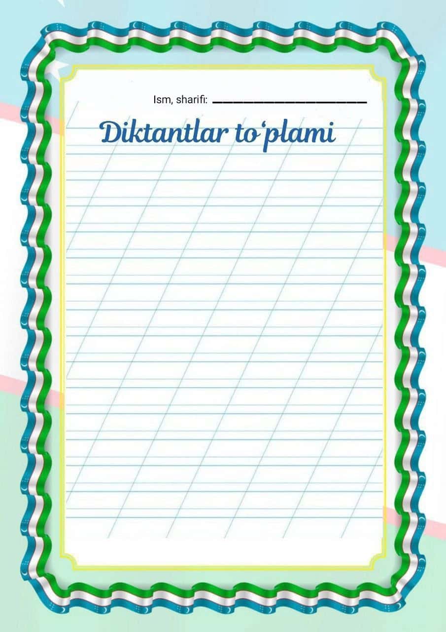 Diktant uchun shablonlar 2