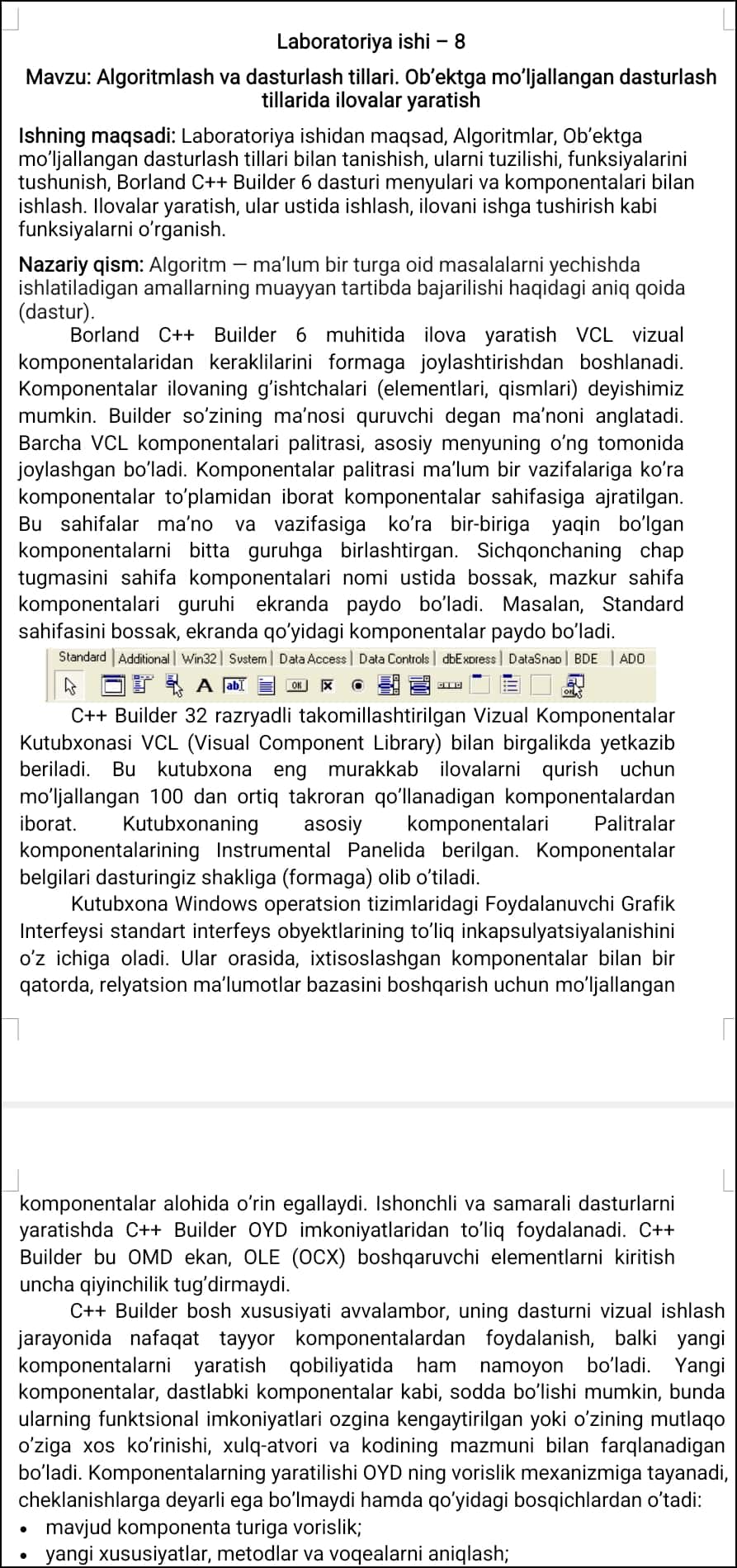 Tibbiyotda axborot texnologiyalaridan laboratoriya ishi 2