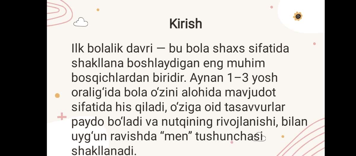 ilk bolalik davrida - o'z o'zini anglashning rivojlanishi 3 yosh inqirozi, Xaqida Presentatsiya 2